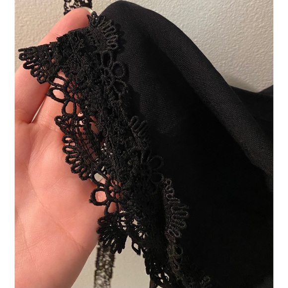 . Shop Hope’s Black Crochet Open Knit Kimono/Cardigan - Picture 5 of 7